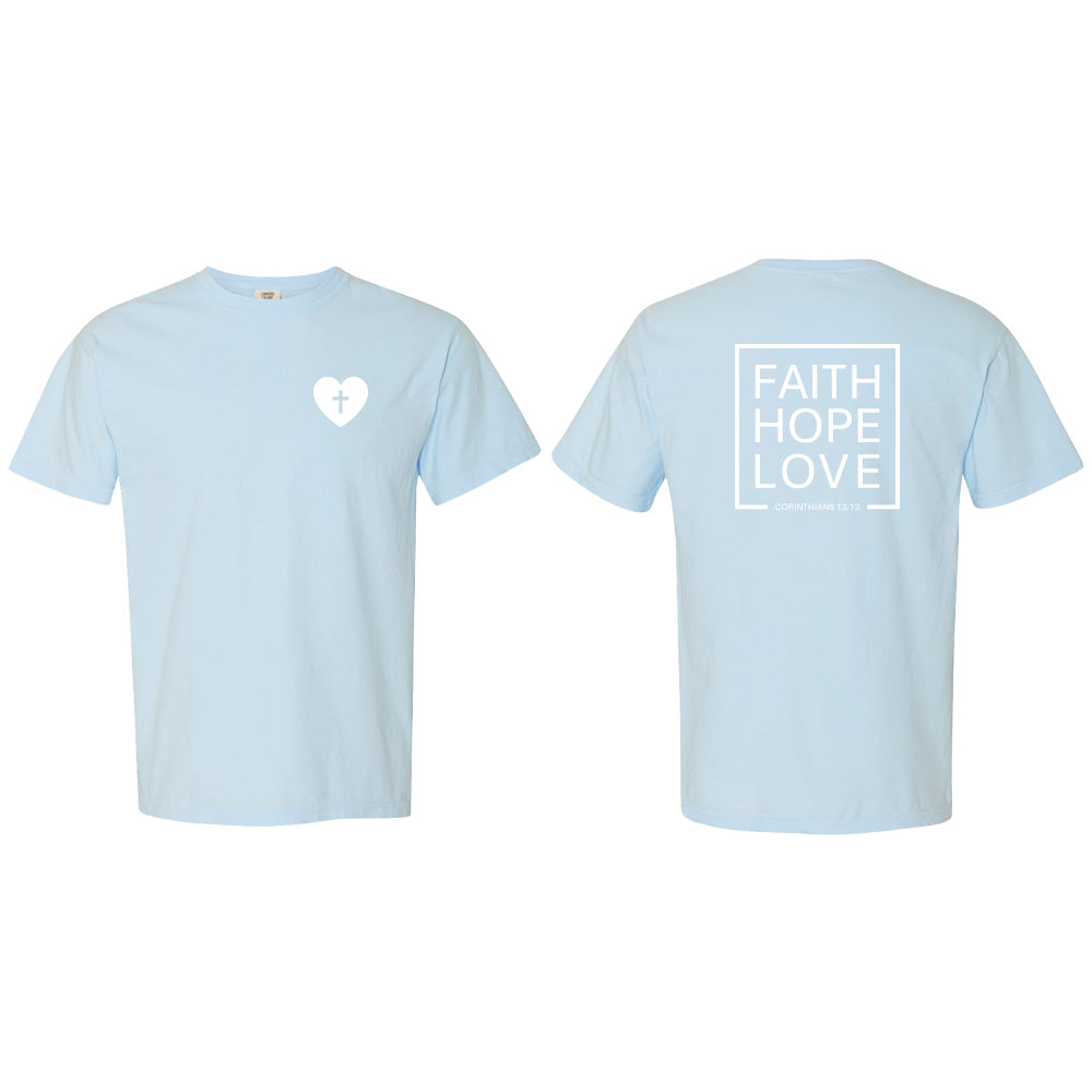 Faith Hope Love Comfort Colors Heavyweight T-Shirt